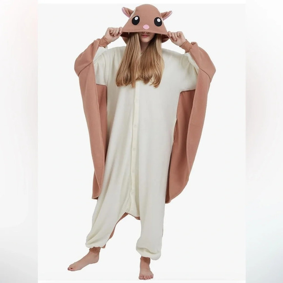 Newcosplay Tam White Flying Squirrel Onesie Pajama Costume. Size Medium. - Picture 1 of 15